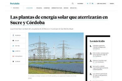 Las plantas de energía solar que aterrizará en Sucre y Córdoba 